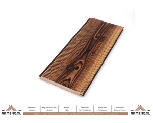 LAMBRIS VEGA MÉLÈZE BROSSÉ SATUROLD COVER+ - 20 mm x 135/185 mm