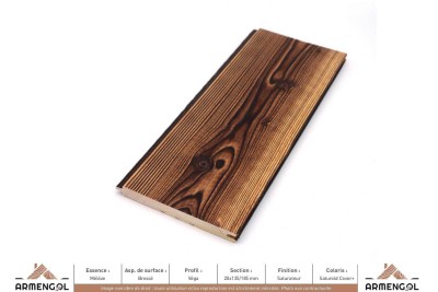 LAMBRIS VEGA MÉLÈZE BROSSÉ SATUROLD COVER+ - 20 mm x 135/185 mm