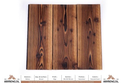 LAMBRIS VEGA MÉLÈZE BROSSÉ SATUROLD COVER+ - 20 mm x 135/185 mm