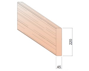 Bois d'Ossature Douglas 45 x 220 mm