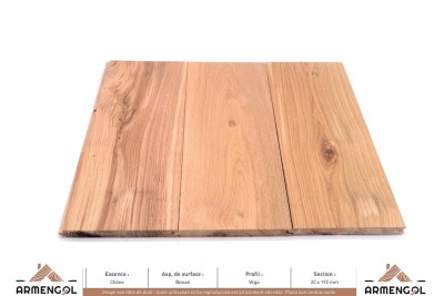 LAMBRIS VEGA CHÊNE BROSSÉ - 20 mm x 195 mm