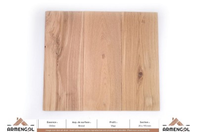 LAMBRIS VEGA CHÊNE BROSSÉ - 20 mm x 195 mm