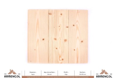 LAMBRIS VEGA SAPIN BROSSÉ - 20 mm x 185 mm