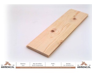 LAMBRIS NIX SAPIN BROSSÉ SCIAGE BATTANTE - 20 mm x 135/185/210 mm