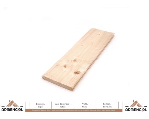 PARQUET MENKA SAPIN RABOTÉ - 20 mm x 140 mm