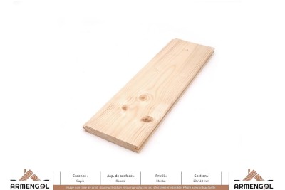 PARQUET MENKA SAPIN RABOTÉ - 20 mm x 140 mm