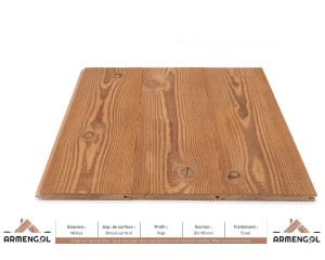 LAMBRIS VÉGA MÉLÈZE BROSSÉ SUR BRUT ÉTUVÉ SATURATEUR BADIANE - 20 mm x 185 mm 2