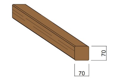 Bois d'Ossature Pin du Nord Rouge Autoclave 70 x 70 mm Bois d'Ossature Pin du Nord Rouge Autoclave 70 x 70 mm