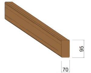 Bois d'Ossature Pin du Nord Rouge Autoclave 70 x 95 mm