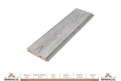 BARDAGE MÉLÈZE BROSSÉ PHENIX SATURATEUR ÉTAIN - 20 mm x 135 mm BARDAGE MÉLÈZE BROSSÉ PHENIX SATURATEUR ÉTAIN - 20 mm x 135 mm