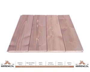 BARDAGE MÉLÈZE BROSSÉ PHENIX SATURATEUR CUIVRE - 20 mm x 135 mm 2