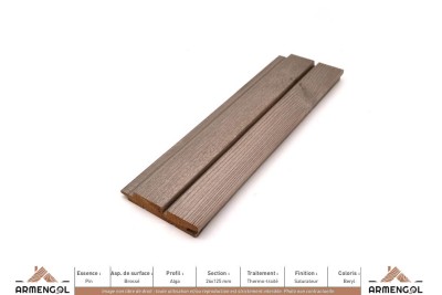 BARDAGE PIN BROSSÉ ALGA THERMO-TRAITÉ SATURATEUR BERYL - 26 mm x 125 mm BARDAGE PIN BROSSÉ ALGA THERMO-TRAITÉ SATURATEUR BERYL - 26 mm x 125 mm