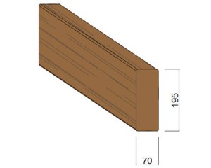 Bois d'Ossature Pin du Nord Rouge Autoclave 70 x 195 mm