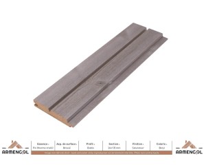 BARDAGE PIN (THERMO-TRAITÉ) BROSSÉ DIABLO SATURATEUR BERYL - 26 mm x 135 mm