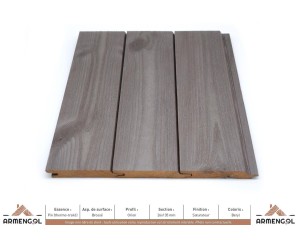 BARDAGE PIN (THERMO-TRAITÉ) BROSSÉ ORION SATURATEUR BERYL - 26 mm x 135 mm 2