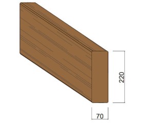 Bois d'Ossature Pin du Nord Rouge Autoclave 70 x 220 mm