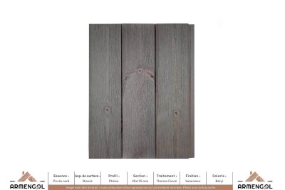 BARDAGE PIN DU NORD BROSSÉ PHÉNIX THERMO FONCÉ SATURATEUR BÉRYL - 20 mm x 135 mm BARDAGE PIN DU NORD BROSSÉ PHÉNIX THERMO FONCÉ SATURATEUR BÉRYL - 20 mm x 135 mm