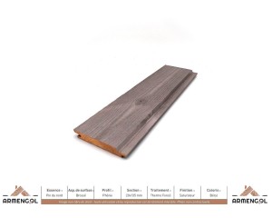 BARDAGE PIN DU NORD BROSSÉ PHÉNIX THERMO FONCÉ SATURATEUR BÉRYL - 20 mm x 135 mm