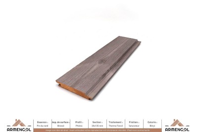 BARDAGE PIN DU NORD BROSSÉ PHÉNIX THERMO FONCÉ SATURATEUR BÉRYL - 20 mm x 135 mm BARDAGE PIN DU NORD BROSSÉ PHÉNIX THERMO FONCÉ SATURATEUR BÉRYL - 20 mm x 135 mm