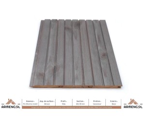 BARDAGE PIN (THERMO-TRAITÉ) BROSSÉ RIDA SATURATEUR BERYL - 20 mm x 125 mm 2