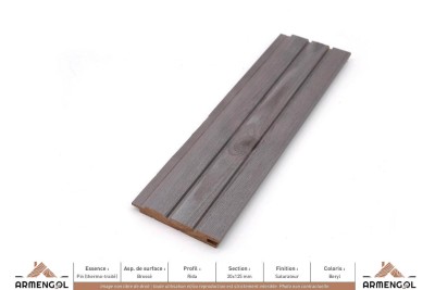 BARDAGE PIN (THERMO-TRAITÉ) BROSSÉ RIDA SATURATEUR BERYL - 20 mm x 125 mm BARDAGE PIN (THERMO-TRAITÉ) BROSSÉ RIDA SATURATEUR BERYL - 20 mm x 125 mm