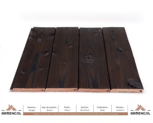 BARDAGE DOUGLAS BROSSÉ PHÉNIX BRÛLÉ CARBONFIX - 20 mm x 135 mm 2