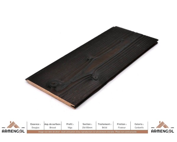 BARDAGE DOUGLAS BROSSÉ VÉGA BRÛLÉ FIXATEUR CARBONFIX - 20 mm x 185 mm