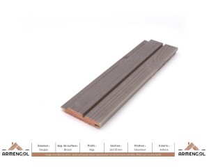 BARDAGE DOUGLAS BROSSÉ ALGA SATURATEUR ARDOISE - 26 mm x 125 mm