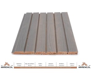 BARDAGE DOUGLAS BROSSÉ DIABLO SATURATEUR ARDOISE - 26 mm x 135 mm 2