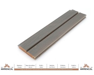 BARDAGE DOUGLAS BROSSÉ DIABLO SATURATEUR ARDOISE - 26 mm x 135 mm