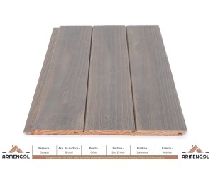 BARDAGE DOUGLAS BROSSÉ ORION SATURATEUR ARDOISE - 20 mm x 125 mm 2