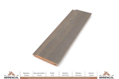 BARDAGE DOUGLAS BROSSÉ ORION SATURATEUR ARDOISE - 20 mm x 125 mm BARDAGE DOUGLAS BROSSÉ ORION SATURATEUR ARDOISE - 20 mm x 125 mm