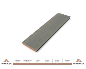 BARDAGE DOUGLAS BROSSÉ PHÉNIX SATURATEUR ARDOISE - 20 mm x 135 mm