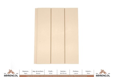 BARDAGE SAPIN BROSSÉ ORION LASURE DUNE - 20 mm x 125 mm