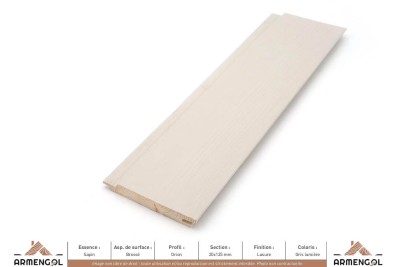 BARDAGE SAPIN BROSSÉ ORION LASURE GRIS LUMIÈRE - 20 mm x 125 mm BARDAGE SAPIN BROSSÉ ORION LASURE GRIS LUMIÈRE - 20 mm x 125 mm