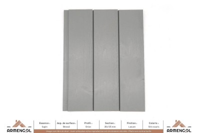 BARDAGE SAPIN BROSSÉ ORION LASURE GRIS SOURIS - 20 mm x 125 mm