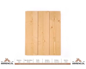 BARDAGE SAPIN BROSSÉ PHÉNIX SATURATEUR AMBRE - 20 mm x 135 mm 2