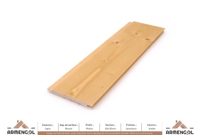 BARDAGE SAPIN BROSSÉ PHÉNIX SATURATEUR AMBRE - 20 mm x 135 mm