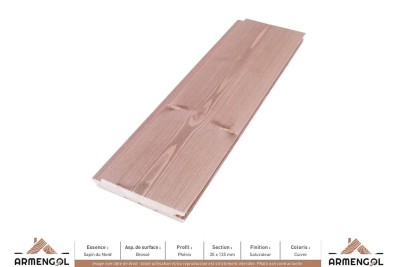 BARDAGE SAPIN DU NORD BROSSÉ PHÉNIX SATURATEUR CUIVRE - 20 mm x 135 mm