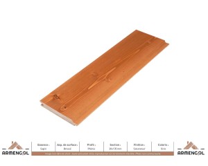 BARDAGE SAPIN BROSSÉ PHÉNIX SATURATEUR OCRE - 20 mm x 135 mm