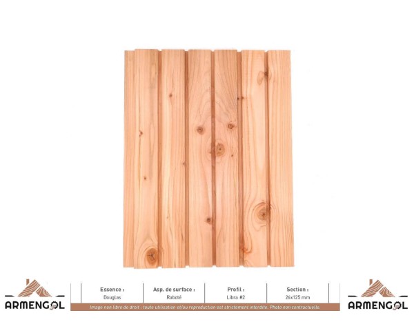 BARDAGE DOUGLAS RABOTÉ LIBRA 2 - 26 mm x 125 mm