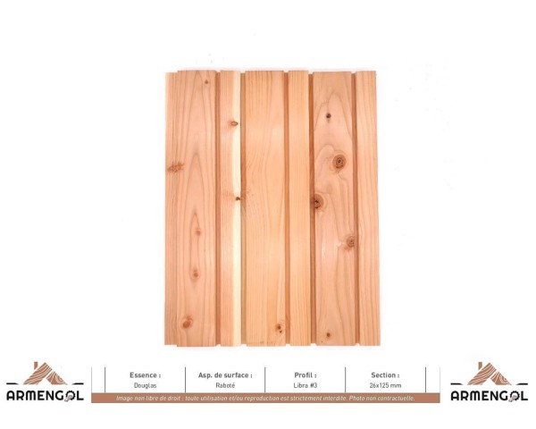 BARDAGE DOUGLAS RABOTÉ LIBRA 3 - 26 mm x 125 mm