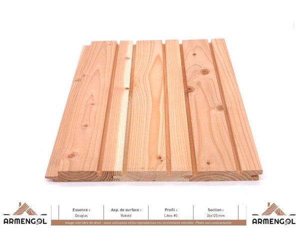 BARDAGE DOUGLAS RABOTÉ LIBRA 3 - 26 mm x 125 mm