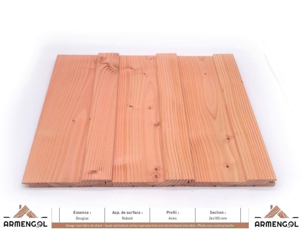 BARDAGE DOUGLAS RABOTÉ ARIES - 26 mm x 185 mm