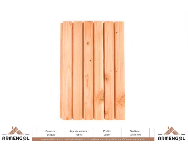 BARDAGE DOUGLAS RABOTÉ CÉLÉNO - 40 mm x 110 mm