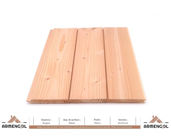 BARDAGE DOUGLAS RABOTÉ PHÉNIX - 26 mm x 135 mm