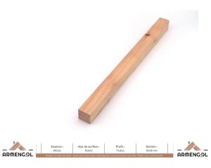 BARDAGE MÉLÈZE RABOTÉ THUBAN - 38 mm x 38 mm 2