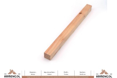 BARDAGE MÉLÈZE RABOTÉ THUBAN - 38 mm x 38 mm