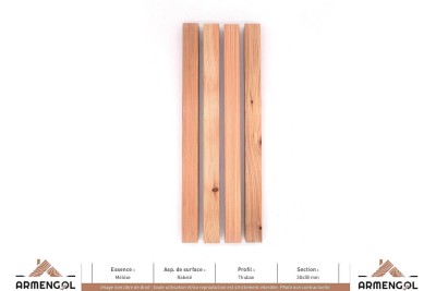 BARDAGE MÉLÈZE RABOTÉ THUBAN - 38 mm x 38 mm