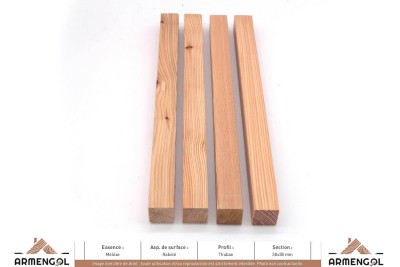 BARDAGE MÉLÈZE RABOTÉ THUBAN - 38 mm x 38 mm